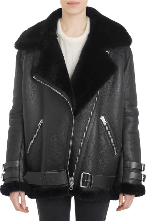 Black Shearling Fur Jacket 